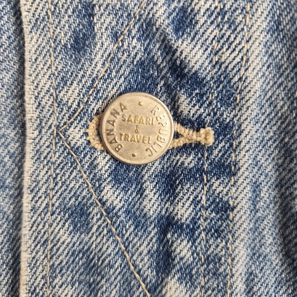 Vintage Banana Republic Denim Jacket XL - Picture 7 of 12
